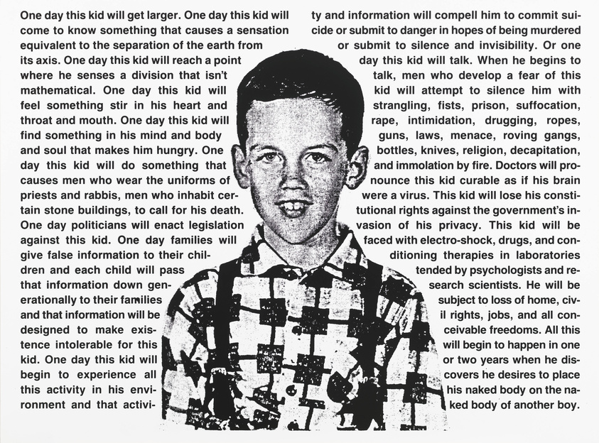 David Wojnarowicz's piece, Untitled (One day this kid...)